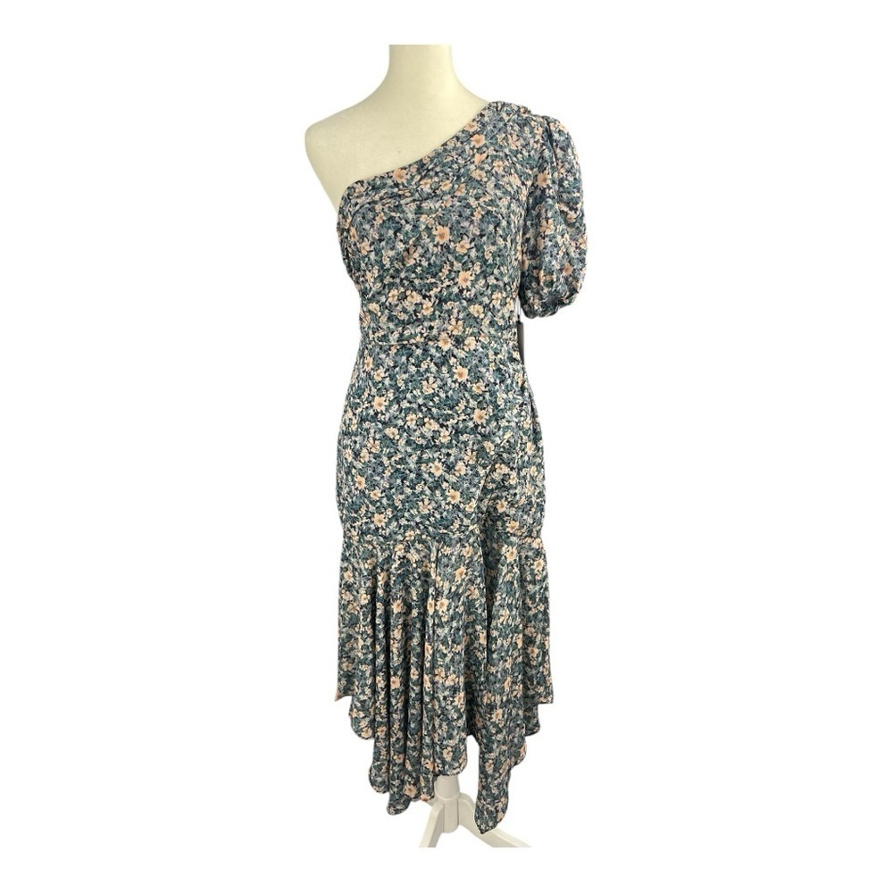 ASTR The Label Santorini One Shoulder Midi‎ Dress NWT Ditsy Floral Size Small